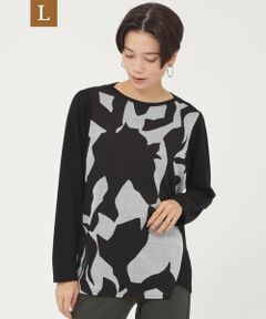 EVEX by KRIZIA  (大きいサイズ) / エヴェックス バイ クリツィア (オオキイサイズ) その他トップス | 【L】【ウォッシャブル】ジオメトリックホースプリントカットソー