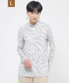 EVEX by KRIZIA  (大きいサイズ) / エヴェックス バイ クリツィア (オオキイサイズ) その他トップス | 【L】【ウォッシャブル】ジオメトリックタイガープリントハイネックカットソー