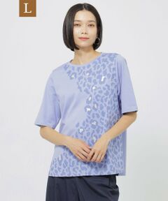 EVEX by KRIZIA  (大きいサイズ) / エヴェックス バイ クリツィア (オオキイサイズ) その他トップス | 【L】【ウォッシャブル】スラッシュパンサープリントプルオーバーカットソー