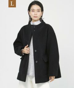 【L】【WEB・一部店舗限定】ラミネートシャギーウールコート