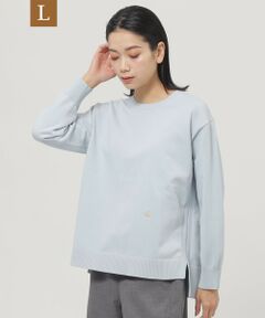 EVEX by KRIZIA  (大きいサイズ) / エヴェックス バイ クリツィア (オオキイサイズ) その他トップス | 【L】【カタログ掲載品】【100回洗っても型崩れしない】【ウォッシャブル】テックスブリッドクルーネックﾌﾟﾙｵｰﾊﾞｰニット