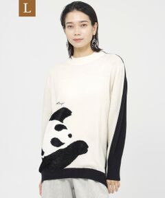 EVEX by KRIZIA  (大きいサイズ) / エヴェックス バイ クリツィア (オオキイサイズ) その他トップス | 【L】【30周年記念アイテム】【カタログ掲載品】パンダインターシャプルオーバーニット