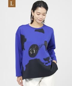 EVEX by KRIZIA  (大きいサイズ) / エヴェックス バイ クリツィア (オオキイサイズ) その他トップス | 【L】【ウォッシャブル】【アーカイブモチーフ】パンダプリントプルオーバーカットソー