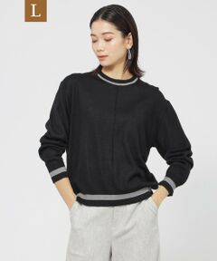 EVEX by KRIZIA  (大きいサイズ) / エヴェックス バイ クリツィア (オオキイサイズ) その他トップス | 【L】【コートインでも映える】【ウォッシャブル】グリッターラインニットプルオーバー