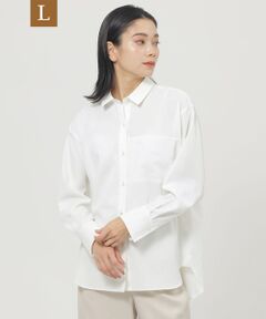 EVEX by KRIZIA  (大きいサイズ) / エヴェックス バイ クリツィア (オオキイサイズ) その他トップス | 【L】【マシンウォッシャブル】ソフトタイプライターベーシックシャツ