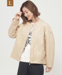 EVEX by KRIZIA  (大きいサイズ) / エヴェックス バイ クリツィア (オオキイサイズ) その他アウター | 【L】【ウォッシャブル】【はっ水】【花粉対策】【防しわ】【UVカット】ポランタフタノーカラーブルゾン
