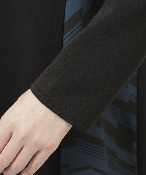 EVEX by KRIZIA  (大きいサイズ) / エヴェックス バイ クリツィア (オオキイサイズ) ロング・マキシ丈ワンピース | 【L】【ウォッシャブル】ランダムゼブラコンビワンピース | 詳細5