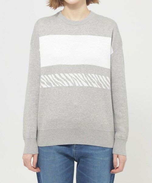 EVEX by KRIZIA  (大きいサイズ) / エヴェックス バイ クリツィア (オオキイサイズ) その他トップス | 【L】【ウォッシャブル】ゼブラボーダープルオーバーニット | 詳細3