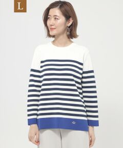 EVEX by KRIZIA  (大きいサイズ) / エヴェックス バイ クリツィア (オオキイサイズ) その他トップス | 【L】【ウォッシャブル】ミラノリブボーダーニット