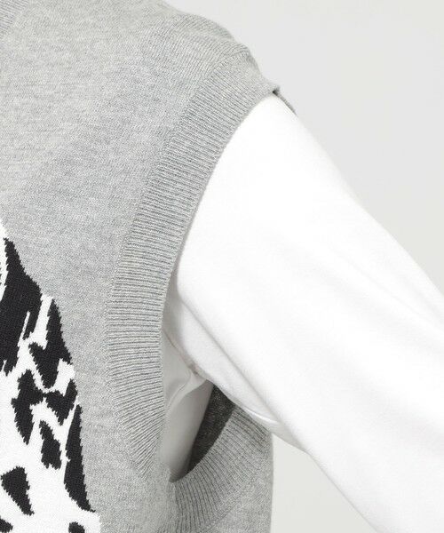 EVEX by KRIZIA  (大きいサイズ) / エヴェックス バイ クリツィア (オオキイサイズ) その他トップス | 【L】【ウォッシャブル】パンサーインターシャニットベスト | 詳細5