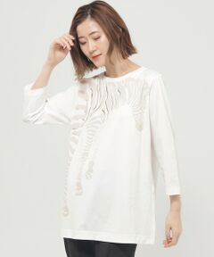 大きいサイズ！新品EVEX by KRIZIA サイドスリット　チュニック エヴェックス バイ クリツィア チュニック カットソー 長袖