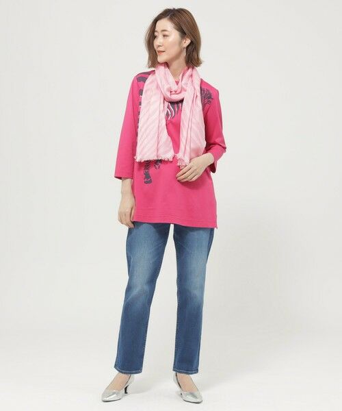 EVEX by KRIZIA  (大きいサイズ) / エヴェックス バイ クリツィア (オオキイサイズ) その他トップス | 【L】【ウォッシャブル】ゼブラバックプリントチュニックカットソー | 詳細3