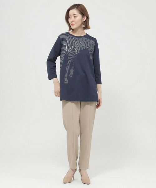 EVEX by KRIZIA  (大きいサイズ) / エヴェックス バイ クリツィア (オオキイサイズ) その他トップス | 【L】【ウォッシャブル】ゼブラバックプリントチュニックカットソー | 詳細4