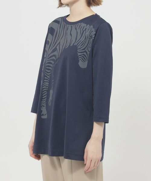 EVEX by KRIZIA  (大きいサイズ) / エヴェックス バイ クリツィア (オオキイサイズ) その他トップス | 【L】【ウォッシャブル】ゼブラバックプリントチュニックカットソー | 詳細6