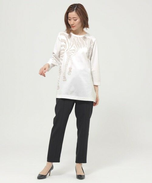 EVEX by KRIZIA  (大きいサイズ) / エヴェックス バイ クリツィア (オオキイサイズ) その他トップス | 【L】【ウォッシャブル】ゼブラバックプリントチュニックカットソー | 詳細1