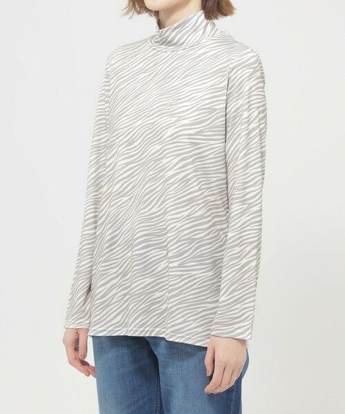 EVEX by KRIZIA  (大きいサイズ) / エヴェックス バイ クリツィア (オオキイサイズ) その他トップス | 【L】【ウォッシャブル】ゼブラプリントハイネックカットソー | 詳細4