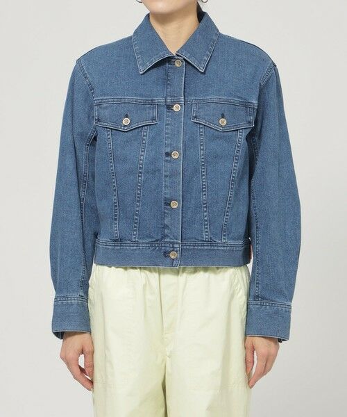 EVEX by KRIZIA  (大きいサイズ) / エヴェックス バイ クリツィア (オオキイサイズ) テーラードジャケット | 【L】【ウォッシャブル】ストレッチデニムジャケット | 詳細2