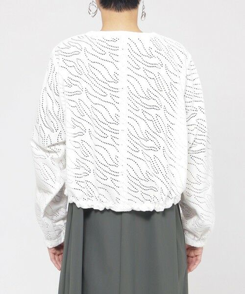 EVEX by KRIZIA  (大きいサイズ) / エヴェックス バイ クリツィア (オオキイサイズ) テーラードジャケット | 【L】【ウォッシャブル】パンチングゼブラショートブルゾン | 詳細6