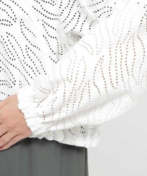 EVEX by KRIZIA  (大きいサイズ) / エヴェックス バイ クリツィア (オオキイサイズ) テーラードジャケット | 【L】【ウォッシャブル】パンチングゼブラショートブルゾン | 詳細7