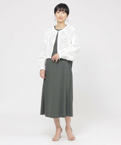 EVEX by KRIZIA (大きいサイズ) / エヴェックス バイ クリツィア (オオキイサイズ) ロング・マキシ丈ワンピース | 【L】【接触冷感】【UVカット】【ウォッシャブル】メリルハイテンションTシャツワンピース | 詳細2