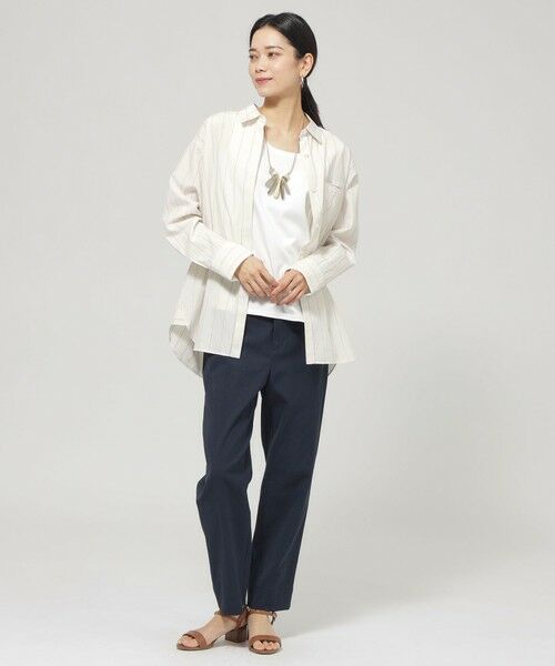 EVEX by KRIZIA  (大きいサイズ) / エヴェックス バイ クリツィア (オオキイサイズ) その他トップス | 【L】【ウォッシャブル】ラメストライプシャツ | 詳細3