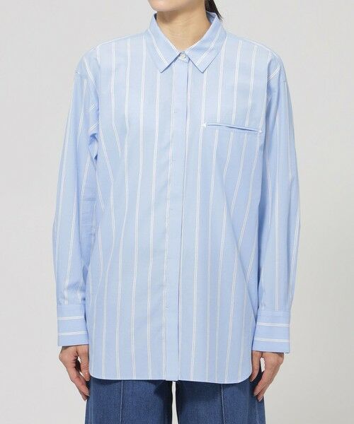 EVEX by KRIZIA  (大きいサイズ) / エヴェックス バイ クリツィア (オオキイサイズ) その他トップス | 【L】【ウォッシャブル】ラメストライプシャツ | 詳細4