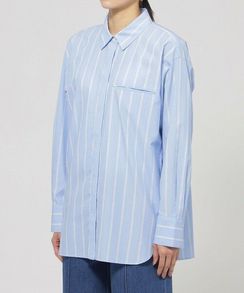 EVEX by KRIZIA  (大きいサイズ) / エヴェックス バイ クリツィア (オオキイサイズ) その他トップス | 【L】【ウォッシャブル】ラメストライプシャツ | 詳細5