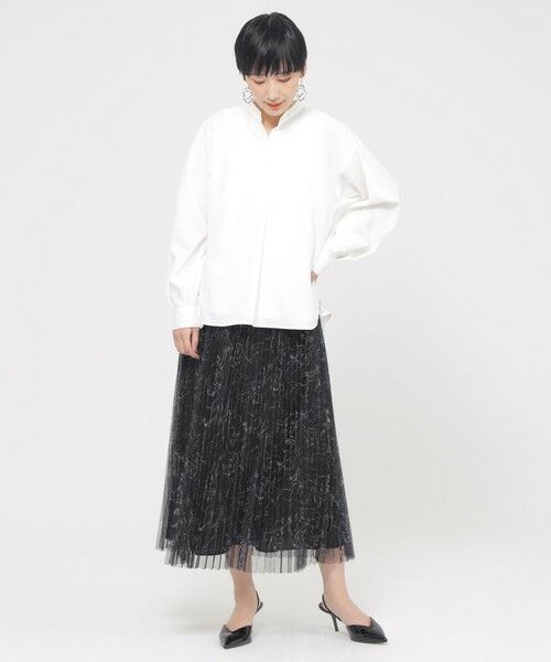 EVEX by KRIZIA  (大きいサイズ) / エヴェックス バイ クリツィア (オオキイサイズ) その他トップス | 【L】【ウォッシャブル】ソフトタイプライタープルオーバーブラウス | 詳細1