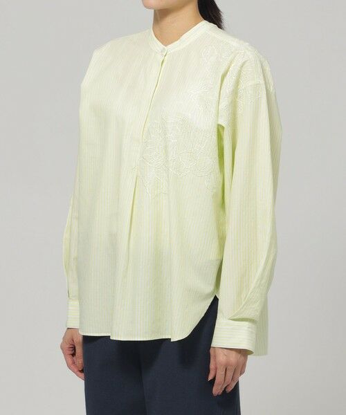 EVEX by KRIZIA  (大きいサイズ) / エヴェックス バイ クリツィア (オオキイサイズ) その他トップス | 【L】【ウォッシャブル】ラメストライプエンブロイダリーブラウス | 詳細5