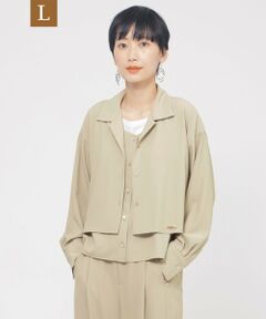 EVEX by KRIZIA  (大きいサイズ) / エヴェックス バイ クリツィア (オオキイサイズ) その他トップス | 【L】【接触冷感】【吸水速乾】【UV対策】【ウォッシャブル】kireriレイヤードシャツ