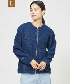 EVEX by KRIZIA  (大きいサイズ) / エヴェックス バイ クリツィア (オオキイサイズ) その他トップス | 【L】【ウォッシャブル】ドローイングタックニットブルゾン