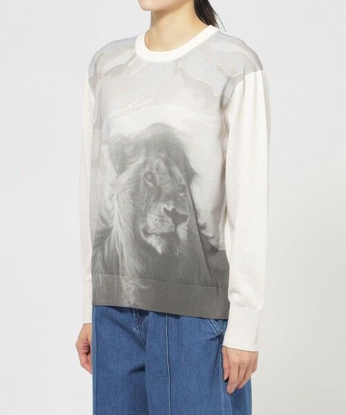 EVEX by KRIZIA  (大きいサイズ) / エヴェックス バイ クリツィア (オオキイサイズ) その他トップス | 【L】【ウォッシャブル】ライオンプリントニットプルオーバー | 詳細3