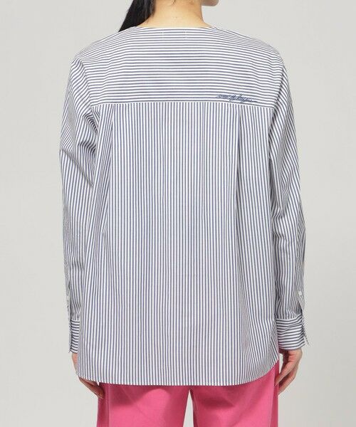 EVEX by KRIZIA  (大きいサイズ) / エヴェックス バイ クリツィア (オオキイサイズ) その他トップス | 【L】【ウォッシャブル】ラメストライプジャージ—コンビプルオーバー | 詳細5