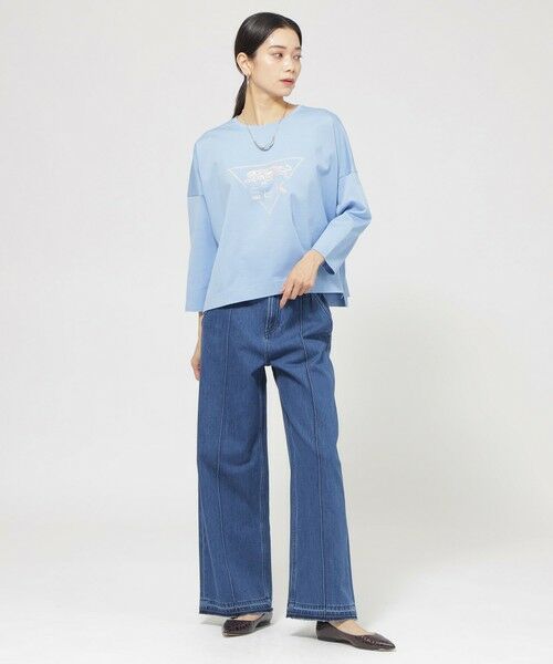 EVEX by KRIZIA  (大きいサイズ) / エヴェックス バイ クリツィア (オオキイサイズ) その他トップス | 【L】【ウォシャブル】イニシャルパンサープリントカットソー | 詳細2