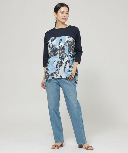 EVEX by KRIZIA  (大きいサイズ) / エヴェックス バイ クリツィア (オオキイサイズ) その他トップス | 【L】【ウォシャブル】フラワープリントコンビカットソー | 詳細2