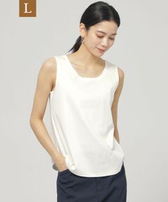 EVEX by KRIZIA  (大きいサイズ) / エヴェックス バイ クリツィア (オオキイサイズ) その他トップス | 【L】【ウォシャブル】【接触冷感】シルケットコットンタンクトップ