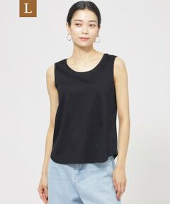 EVEX by KRIZIA  (大きいサイズ) / エヴェックス バイ クリツィア (オオキイサイズ) その他トップス | 【L】【ウォシャブル】【接触冷感】シルケットコットンタンクトップ