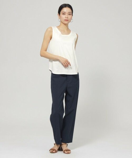 EVEX by KRIZIA  (大きいサイズ) / エヴェックス バイ クリツィア (オオキイサイズ) その他トップス | 【L】【ウォシャブル】【接触冷感】シルケットコットンタンクトップ | 詳細1