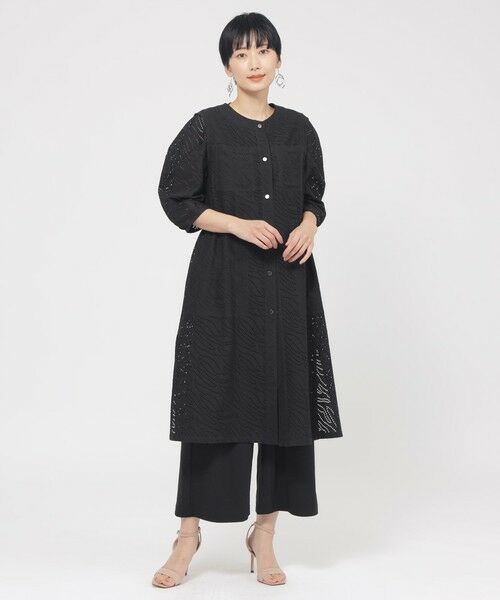 EVEX by KRIZIA  (大きいサイズ) / エヴェックス バイ クリツィア (オオキイサイズ) その他トップス | 【L】【ウォッシャブル】パンチングゼブラコンビカットソー | 詳細3