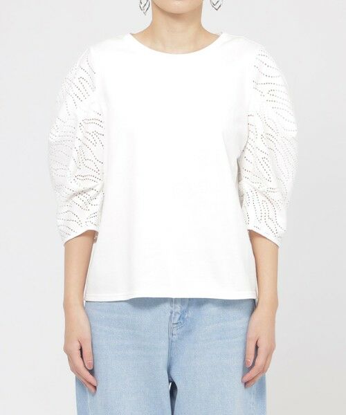 EVEX by KRIZIA  (大きいサイズ) / エヴェックス バイ クリツィア (オオキイサイズ) その他トップス | 【L】【ウォッシャブル】パンチングゼブラコンビカットソー | 詳細4