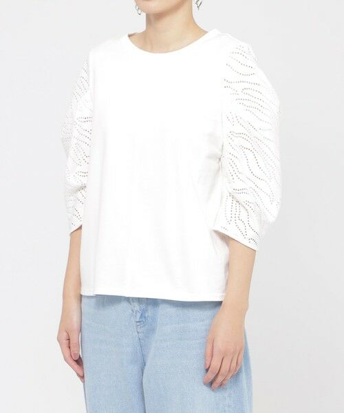 EVEX by KRIZIA  (大きいサイズ) / エヴェックス バイ クリツィア (オオキイサイズ) その他トップス | 【L】【ウォッシャブル】パンチングゼブラコンビカットソー | 詳細5