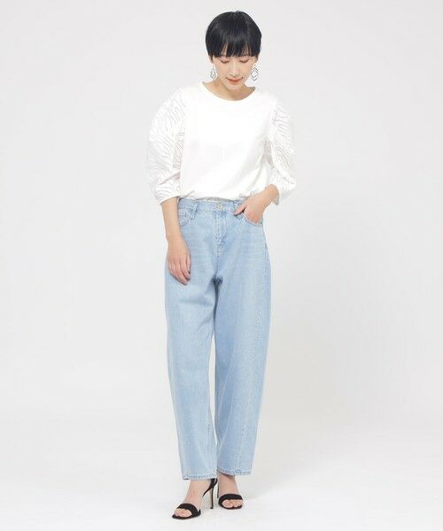 EVEX by KRIZIA  (大きいサイズ) / エヴェックス バイ クリツィア (オオキイサイズ) その他トップス | 【L】【ウォッシャブル】パンチングゼブラコンビカットソー | 詳細1