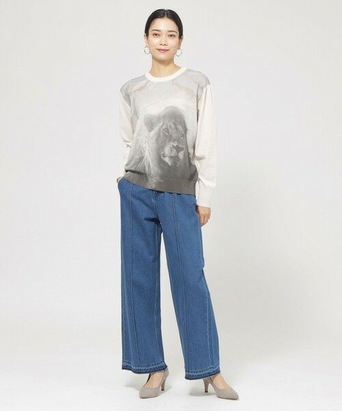 EVEX by KRIZIA (大きいサイズ) / エヴェックス バイ クリツィア (オオキイサイズ) その他パンツ | 【L】【ウォッシャブル】ライトオンスストレートフレアデニム | 詳細1