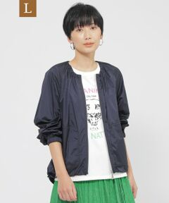 EVEX by KRIZIA  (大きいサイズ) / エヴェックス バイ クリツィア (オオキイサイズ) テーラードジャケット | 【L】【カタログ掲載品】【はっ水】【ウォッシャブル】シアーストレッチブルゾン