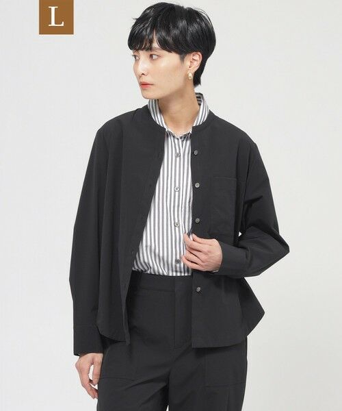 EVEX by KRIZIA  (大きいサイズ) / エヴェックス バイ クリツィア (オオキイサイズ) テーラードジャケット | 【L】【防しわ】【UV対策】【ウォッシャブル】テックスブリッドシャツジャケット | 詳細1