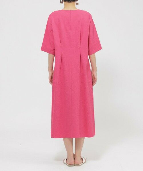 EVEX by KRIZIA  (大きいサイズ) / エヴェックス バイ クリツィア (オオキイサイズ) ロング・マキシ丈ワンピース | 【L】【ウォッシャブル】サッカーストレッチタックワンピース | 詳細5