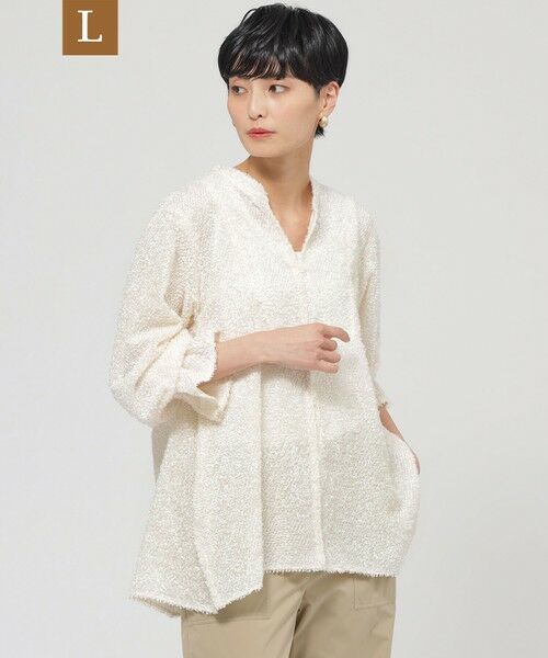 EVEX by KRIZIA  (大きいサイズ) / エヴェックス バイ クリツィア (オオキイサイズ) その他トップス | 【L】【1枚で決まる】【ウォッシャブル】ヘアリ−ジャカードブラウス | 詳細10