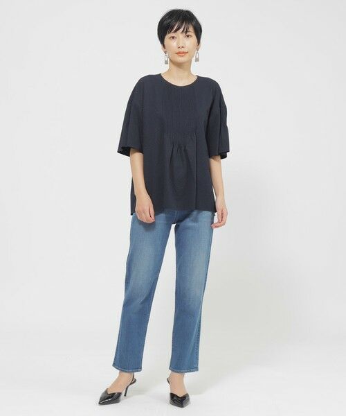 EVEX by KRIZIA  (大きいサイズ) / エヴェックス バイ クリツィア (オオキイサイズ) その他トップス | 【L】【カタログ掲載品】【1枚で決まる】【ウォッシャブル】サッカーストレッチフレアブラウス | 詳細3