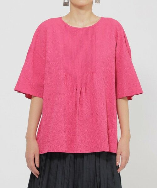 EVEX by KRIZIA  (大きいサイズ) / エヴェックス バイ クリツィア (オオキイサイズ) その他トップス | 【L】【カタログ掲載品】【1枚で決まる】【ウォッシャブル】サッカーストレッチフレアブラウス | 詳細4