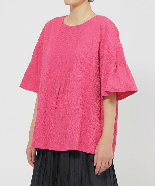 EVEX by KRIZIA  (大きいサイズ) / エヴェックス バイ クリツィア (オオキイサイズ) その他トップス | 【L】【カタログ掲載品】【1枚で決まる】【ウォッシャブル】サッカーストレッチフレアブラウス | 詳細5